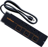 ShockBlocker 8 Outlet Surge Protector Power Strip Slim Design 3420 Joules