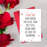 Funny Valentine’S Day Card For Him, Happy Valentin’S Day Card For Men Husband Boyfriend, Beard Man Vday Greeting Cardstock