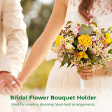 12 Pcs Flower Bouquet Holders, Wedding Bridal Bouquet Handle Holders, Round Foam Top, Lightweight Design, Ideal For Artificial Flowers, Floral Arrangements