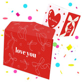 2-In-1 Surprise Boom Envelope Romantic Card With Confetti Exploding (Love You) – Valentine Funny Gift, Mom, Dad, Wife, Him, Her, Girlfriend, Boyfriend