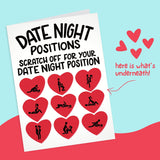 Funny Scratch Off Valentine'S Day Card For Him 5 X7 Inch | Funny Anniversary Card For Boyfriend Husband Fiance | Naughty Scratch Off Valentine Greeting Card Positions Gift For Men