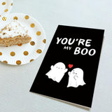 Cute Ghost Anniversary Card For Wife Husband, Funny Halloween Birthday Card, Spooky Valentines Day Card, You Are My Boo