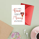 First Valentines Day As My Mommy Card Happy First Valentine'S Day Card From The Bump Mom To Be Valentine Card 1St Valentines Card Greeting Card With Envelope Always Be My 1St Valentines Card