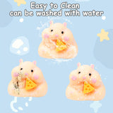 Handmade 2Pcs Hamster Taba Squeeze , Cute Hamster Stress Relieving Silicone Sensory, Slow Rebound Hamster Squeezing, Party Birthday.