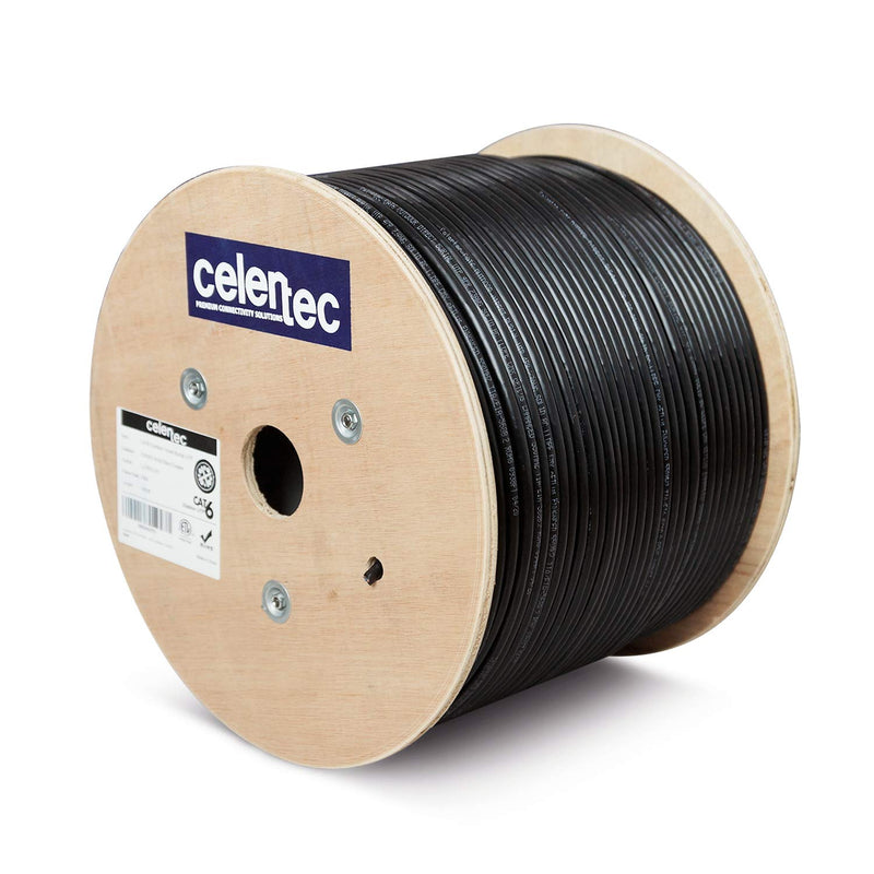 Cat6 Outdoor Cable, 500Ft, 23Awg Solid Bare Copper, Unshielded Twisted Pair (U