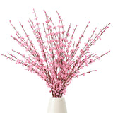Artificial Jasmine Flowers With Long Stem 6Pcs 29.5" Fake Flower Bouquet Faux Jasmine Plants For Wedding Bridal Bouquet Wreath Table Centerpiece Outdoor Décor (Pink)