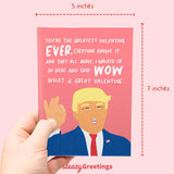 Donald Trump Funny Valentine'S Day Card For Men Women Him Her | Funny Vday Card For Husband Wife | Trump Greatest Valentine Ever Card