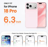 iPhone 18 Pro Case Slim Liquid Silicone Cover Chalk Pink Protective Case