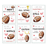 Valentines Day Football Cards 30 Pack Valentine'S Greeting Card Blank Classroom Exchange Party Favor