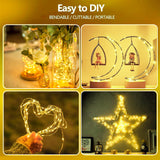 6-Pack Fairy Lights Battery Operated With Timer, Waterproof 16Ft 50 Led String Lights Indoor Outdoor, Cuttable Starry Fa
