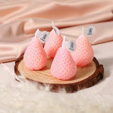 8 Pieces Strawberry Candle Strawberry Shaped Scented Wax Mini Soy Wax Scented Cute Decorative Candle For Bedroom Bathroom Decoration Parties, 2 Packs(Pink)