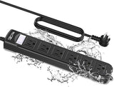 Outdoor Weatherproof Power Strip 6 Outlets 6FT Cord 1875W Surge Protector