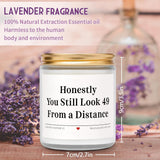50Th Birthday Gifts For Her, Fifty Birthdays Gifts For Women Men - Lavender Scented Candle, 50Th Birthday Decorations, 50 Year Old Bday Gift For Wife Sister Coworker Friends Daughter