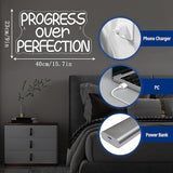 Progress Over Perfection Neon Sign LED Dimmable Motivational Wall Light for Classroom Office Bedroom Decor