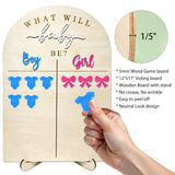 Wooden Baby Gender Reveal Voting Board With Stand, Girl Or Boy Voting Stickers, Gender Guessing Game Board, Cast Your Vote Sign, He Or She What Will Baby Be, Gender Reveal Party Ideas