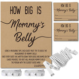 How Big Is Mommy'S Belly Rustic Baby Shower Gender Neutral Game Includes 8X10 Inch Kraft Standing Sign And 50 Guessing Cards, 3 Rolls 10 Feet Measuring Tape