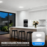 10 Pack 6 Inch LED Disk Lights 5000K Daylight Dimmable Flush Mount Downlights