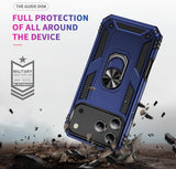 iPhone 18 Pro Max Case iPhone 17 Pro Max Case with Built-in Kickstand Blue Full Body Cover