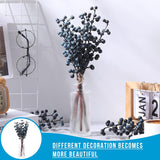 40 Pcs 11.81 Inch Artificial Berry Picks With Stems Fake Faux Berry Picks Ornaments For Diy Craft Home Anniversary Wedding Holiday Party Decor(Blue)