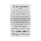 To My Soulmate Valentine'S Day Gifts - Soulmate Gifts For Him Men Her Women - I Love You Soulmate Wallet Card