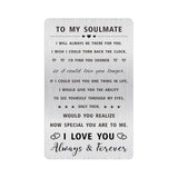 To My Soulmate Valentine'S Day Gifts - Soulmate Gifts For Him Men Her Women - I Love You Soulmate Wallet Card