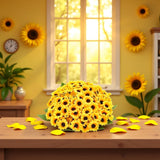100Pcs Yellow Artificial Sunflower Flower Heads,Mini Fake Sunflower Decorative Fabric Flowers Craft Floral For Wreaths Artificial Flowers,Simulation Flower Head For Home Party Wedding Cake Decoration