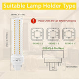 GX24Q LED Light Bulbs 4 Pack 12W 4000K Natural White 4 Pin CFL Replacement Ballast Bypass