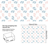 Baby Feet Wrapping Paper 6 Pc Blue Pink Footprints Wrap Paper Folded Flat For Boy Girl Infant Baby Shower Birthday Holiday Party 19.6 X27.8Inch