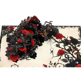 Gothic Black Rose 3D Greeting Card, Halloween Pop Up Card, Happy Halloween Birthday Card, Spooky Anniversary Cards For Wife Women, Goth Valentines Card