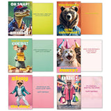 Leanin' Tree Wild Ones - Made In USA - 20 Assorted Cards with Envelopes All Occasion, Birthday Cards Funny Enough to Make You Laugh, Includes Birthday, Encouragement, Friendship, Thank You and More