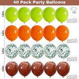 12Inch Orange Fall Balloons Autumn Brown Green Latex Confetti Party Decorations