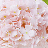 Silk Hydrangea Artificial Flowers In Vase With Faux Water, Pink Hydrangea Artificial Flowers With Vase Home Decor Indoor (Pink)