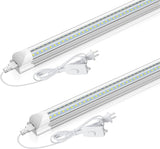 2 Pack 2FT LED Shop Lights 22W 3300LM 6500K Linkable T8 Utility Fixtures