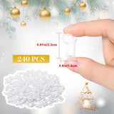 120 Pcs Christmas Light Clips Outdoor Hang Plastic Gutter Hooks Weatherproof Outdoor String Lights Clip Holiday Light Clips For Xmas Decoration (White)