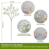 30 Pcs Babys Breath Artificial Flowers, 17.7" Real Touch White Gypsophila Bouquet, Fake Baby Breath Bulk For Wedding Centerpieces, Party, Diy Floral