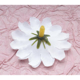 50 Pcs Daisy Flower Head 4 Cm Artificial Chrysanthemum Silk Sunflowers For Wedding Bride Party Home Diy Crafting Decoration (White)