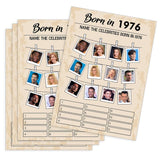 50Th Birthday Party Games, Born In 1976 Games, Birthday Party Supplies For Adults, Fun 1976S Party Game?Pack Of 30 Cards