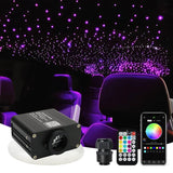 Updated 16W Starlight Headliner Kits 650Pcs 0.03In 9.8Ft Twinkle + Music Mode Mixed App Remote Sound Control Car Home Rgbw Fiber Optic Light Star Ceiling Light Kit