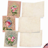- 10 Boxed Note Cards With Flowers - Blank Assorted Floral Notecards Bulk (4 X 5.12 Inch) - Romance And Roses M2379Ocb