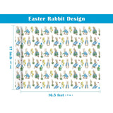 Easter Wrapping Paper Roll - Mini Roll - 17 Inch X 16.5 Feet - Rabbit Design Perfect For Easter, Spring Party, Baby Shower, Holiday