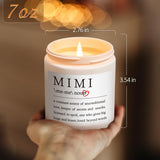 Mimi Gifts - Lavender Scented Candle, Grandma Christmas & Birthday Gift (7 Oz, White)