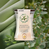 2Pcs Eucalyptus & Alpine Sage Scented Candles, 7.05Oz 50 Hours Burn, Candles For Home Scented, Natural Soy Candle Non Toxic, Eucalyptus Decorative Candle For Home Decor, Gifts