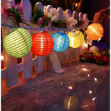 Lantern String Lights, 8.5Ft Indoor Lantern Christmas Lights With 10 Led Colorful Lanterns For Home Patio Party Wedding