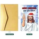 Funny Jesus Christmas Card For Dad Mom Grandpa Grandma Uncle Brother Husband And Any Older People, Hilarious Merry 50Th 60Th 70Th 80Th 90Th Christmas Card Gift For Men Him, Unique Getting Older Xmas Gift