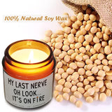 My Last Nerve Lavender Scented Candles,Funny Friendship Gifts For Best Friend Women, Mother'S Day Birthday Christmas For Mom Dad Sister Coworker(My Last Nerve)