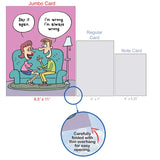 - Big Adult Valentine'S Day Greeting Card (8.5 X 11 Inch) - Jumbo Funny Card For Valentines, Naughty Stationery - I Am Wrong J3772Vdg