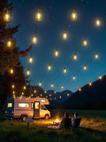 50FT Solar String Lights Waterproof 18+1 LED Shatterproof Patio Lights with USB Charging