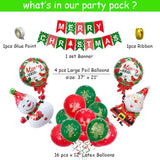 Christmas Party Decorations, Merry Christmas Decorations Supplies Include Banner, Hanging Swirls, Paper Fans, Balloon, Photo Booth Props, Confetti, For Holiday Xmas Indoor Outdoor