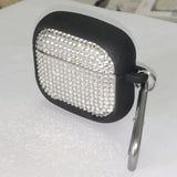 Bling Rhinestone Case For Airpods 3Rd With Metal Keychain,High Quality Hand Glued Diamond Soft Silicone+Hard Pc Protective Cover, Compatible With Apple Airpods 3Rd Generation Charging Case