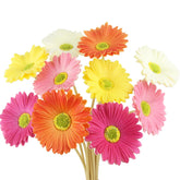 10 Pcs Artificial Gerbera Daisies Flowers Artificial Daisy Bouquet Fake Daisy Stems Faux Flowers Bulk Artificial Flowers Wildflowers Silk Flowers For Wedding Bridal Bouquet Party Home Kitchen